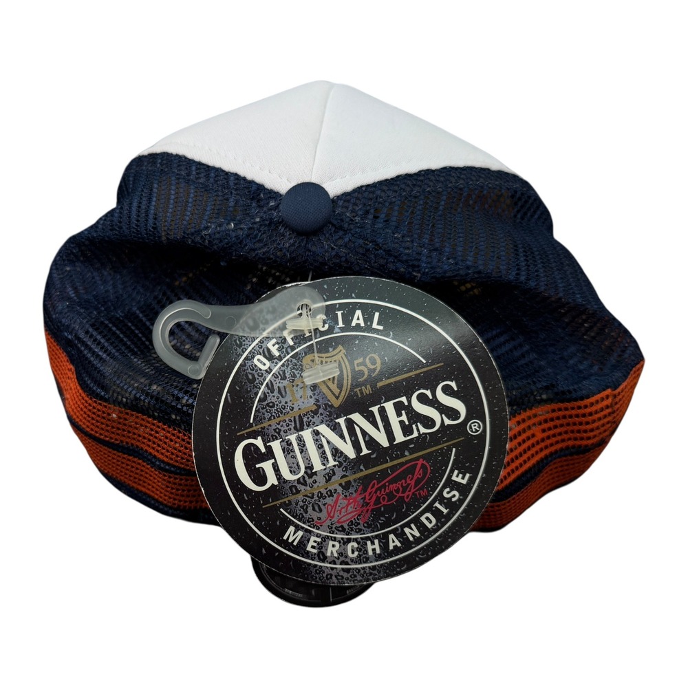 Guinness Toucans Trucker Hat Mens Snapback Stripes Toucan Beer Streetwear Foam - Picture 5 of 13